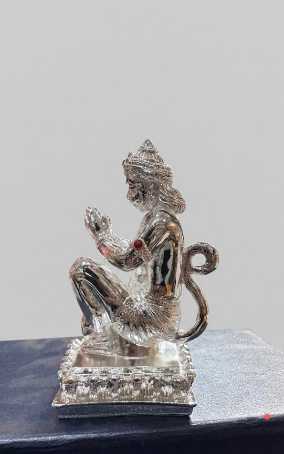 Hanuman Ji Murti - 5.5 Inch - Silver