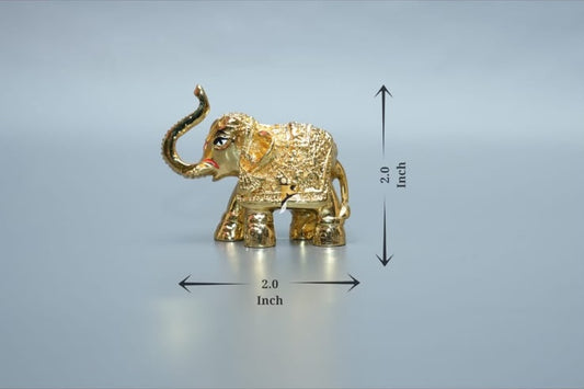 2 Inch Gajlakshmi Hathi - Gold