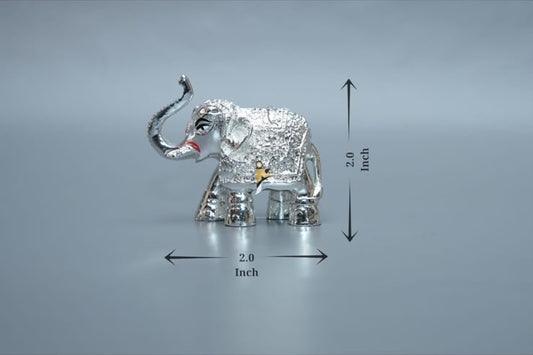 2 Inch Gajlakshmi Hathi - Silver