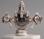 Balaji Oxidised Statue - Silver & Black - 8 Inch