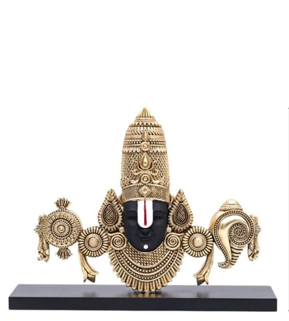Balaji Oxidised Statue - Gold & Black - 10 Inch