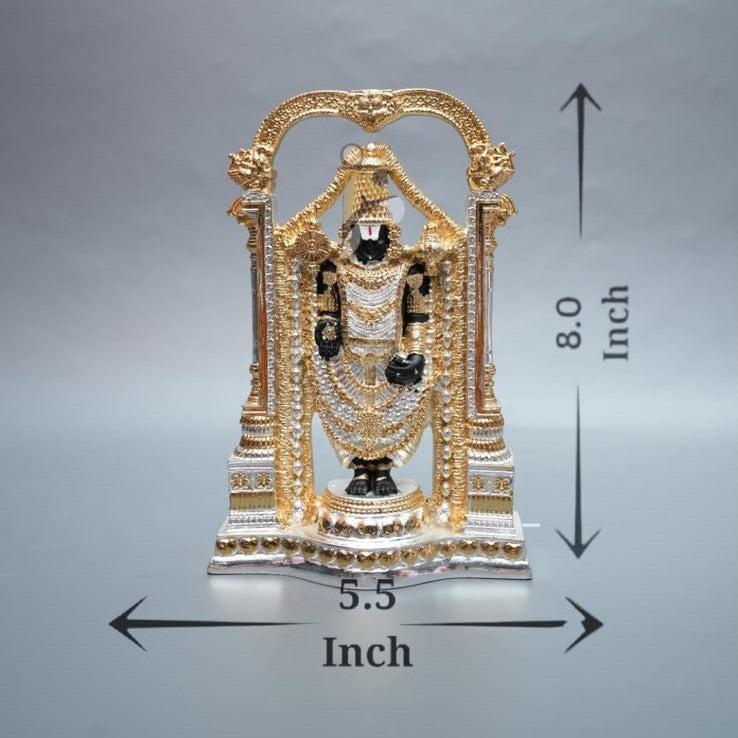 Balaji Plated Idol - 8 Inch (Gold & Silver)