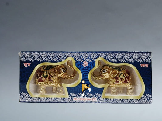 Gaj Lakshmi Gifting Set - Set of 2 (Gold-Red-Green)