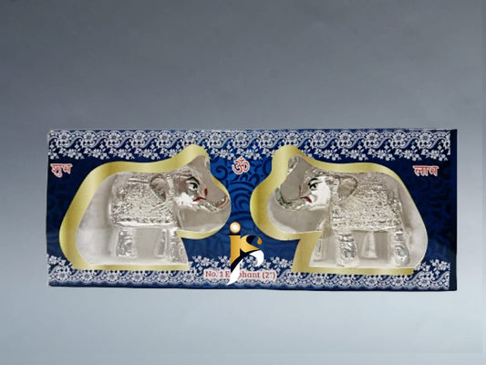 Gaj Lakshmi Gifting Set - Set of 2 (Silver)