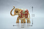 Gaj Lakshmi Hathi - 4.25 Inch - Green-Red-Gold