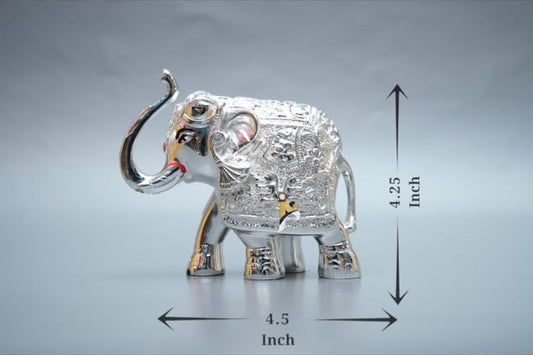 Gaj Lakshmi Hathi - 4.25 Inch - Full Silver