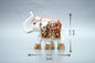 Gaj Lakshmi Hathi - 4.25 Inch - White & Gold Red