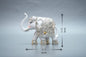 Gaj Lakshmi Hathi - 4.25 Inch - White & Silver