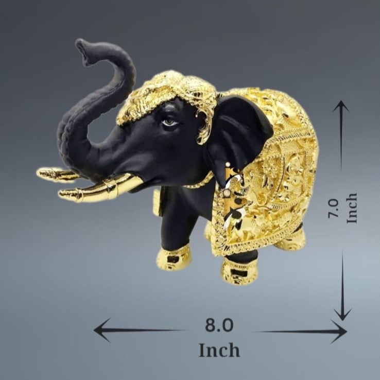 Gaj Lakshmi Hathi - 7 Inch - Black & Gold