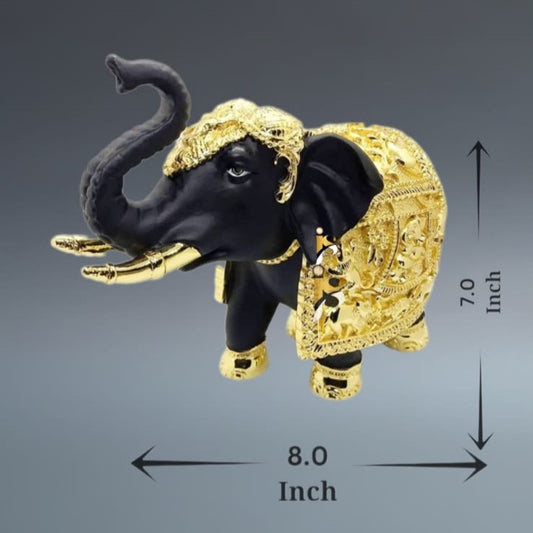 Gaj Lakshmi Hathi - 7 Inch - Black & Gold