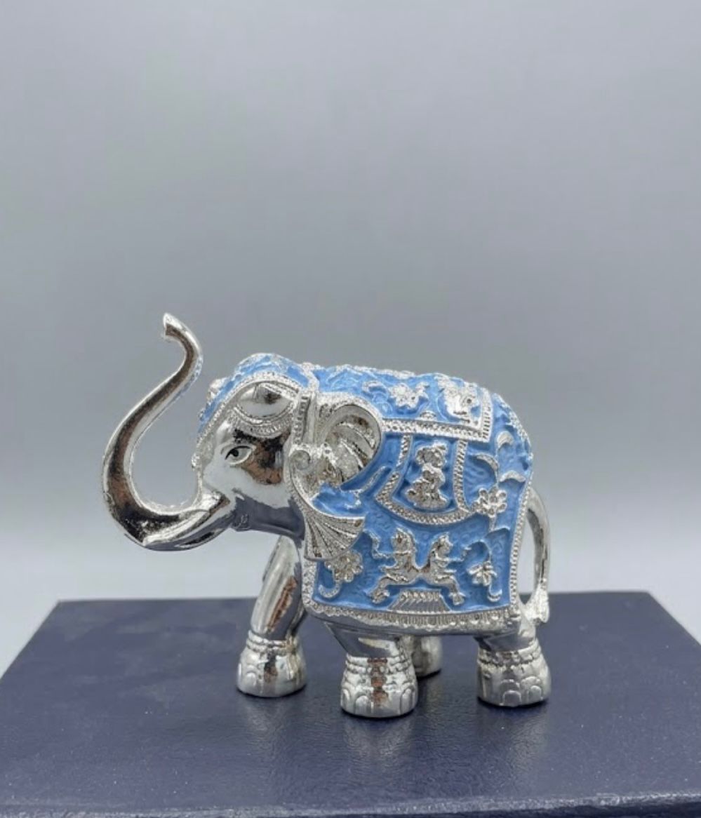 Gajlakshmi Hathi - Silver & Blue
