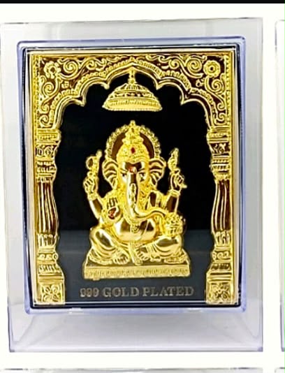 Ganesh Ji - Gold Plated 3D Frame [A]