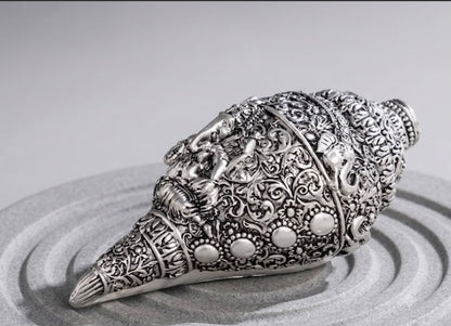 Ganesh Shank Silver Plate - 5 Inch
