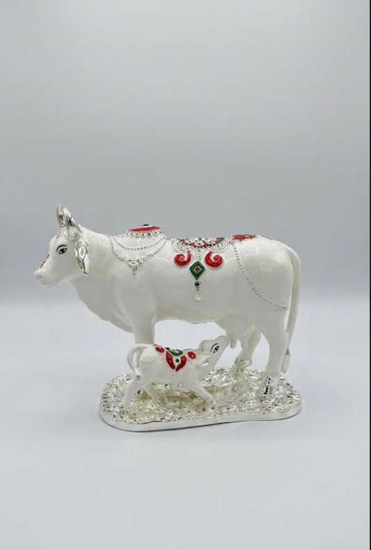 Kamdhenu Cow - 10 Inch - White
