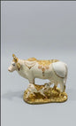Kamdhenu Cow - 10 Inch - White & Gold