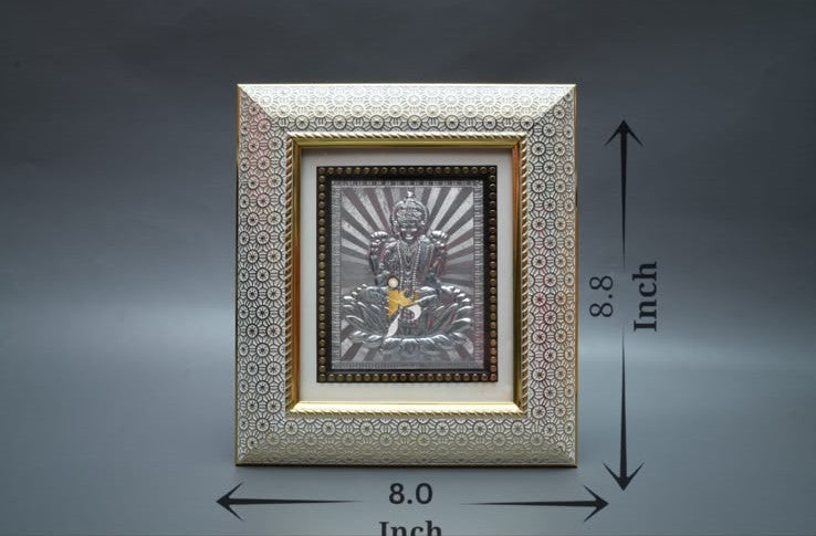 Lakshmi Ji - Silved Border Hathichap Frame No. 2