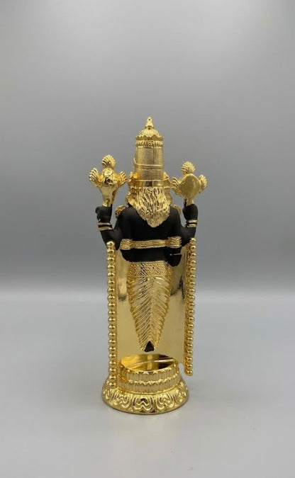 Lord Venkateshwar Murti - Gold & Black