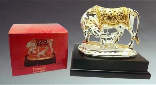 Mdf Cow - Silver & Gold