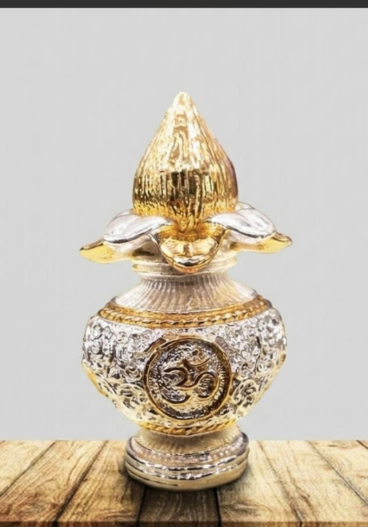 Nariyal Kalash for Activating Abundance - Gold & Silver Plated