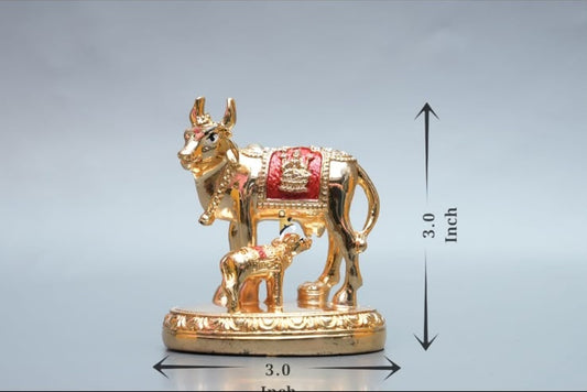 Oval Cow - 3 Inch (Gold Red)