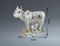 Oval Cow - 5.2 Inch (White & Silver)