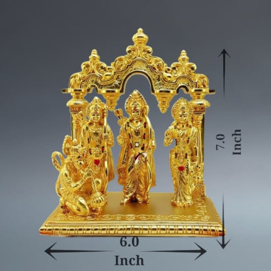 Ram Darbar Murti - 7 Inch (Gold)