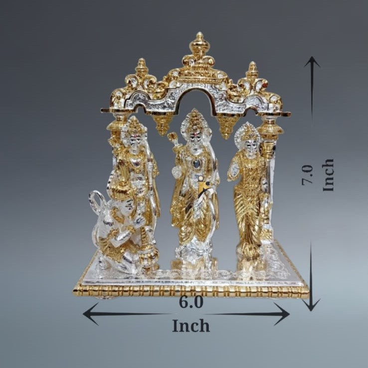 Ram Darbar Murti - 7 Inch (Gold & Silver)
