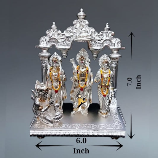 Ram Darbar Murti - 7 Inch (Silver)