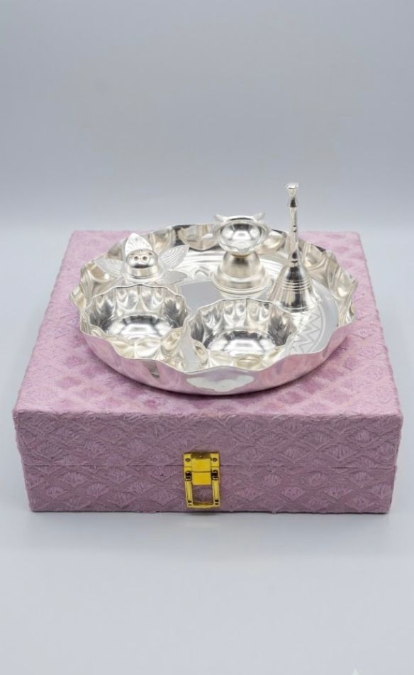 Silver-Plated Bowl 6pcs Set - Pink Box (B)