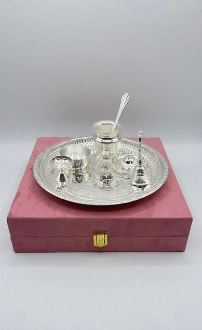 Silver-Plated Bowl 6pcs Set - Pink Box (A)
