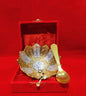 Silver Coated Bowl - Floral Gold & Silver