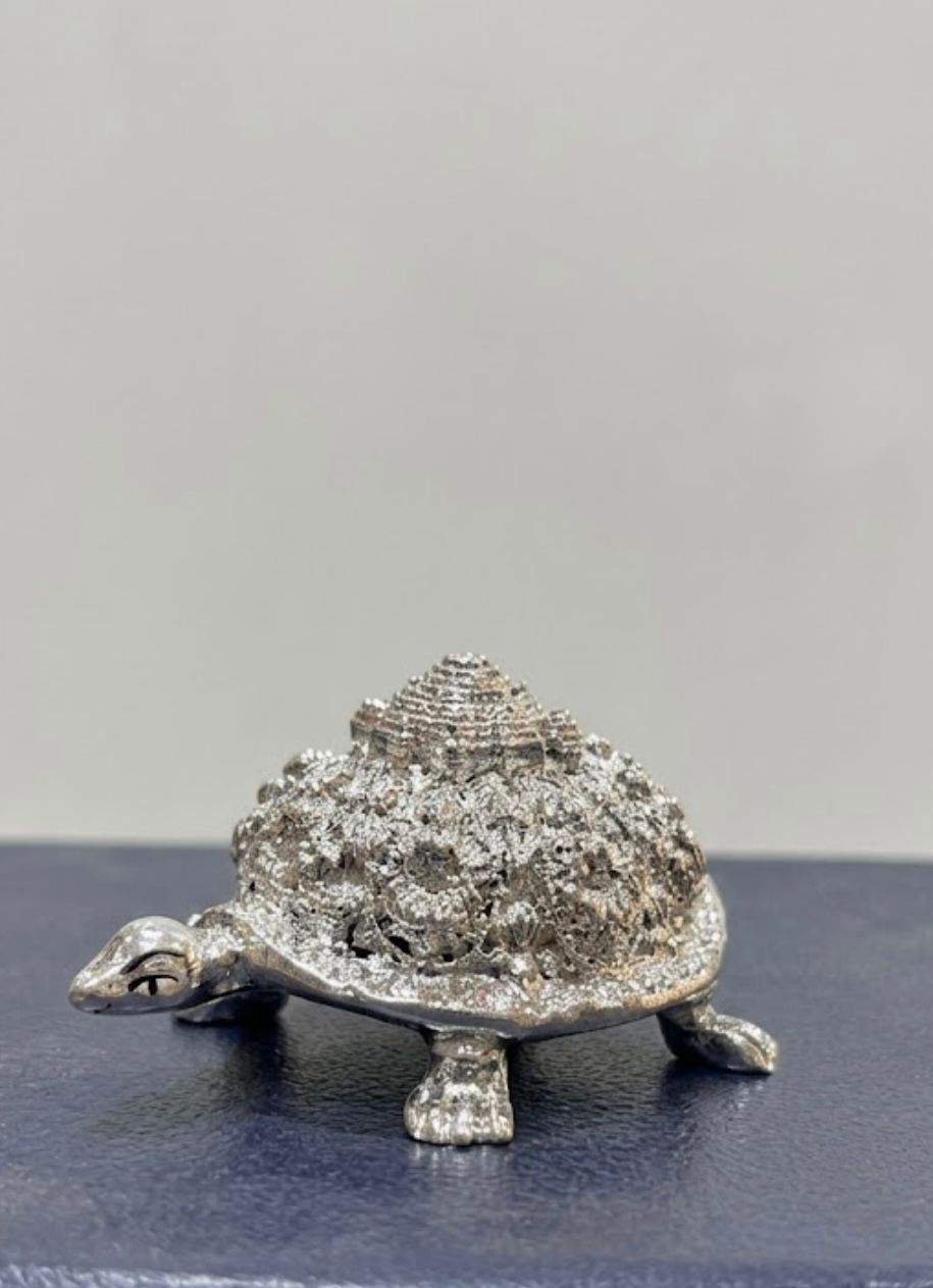 Silver Plated Tortoise Idol