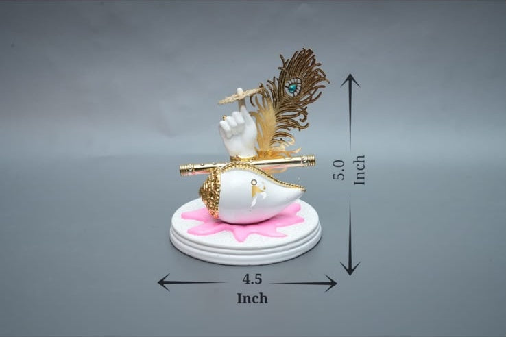 Vishnu Hand with Flute - Pink Base