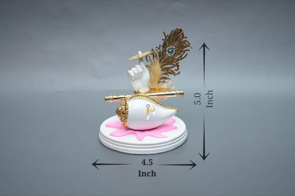 Vishnu Hand with Flute - Pink Base
