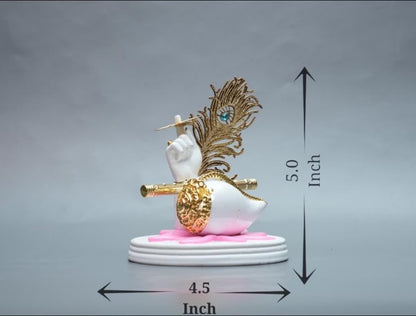 Vishnu Hand with Flute - Pink Base