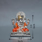 Ganpati Dagdusheth For Car - Silver & Red - 2.4x2.8Inch