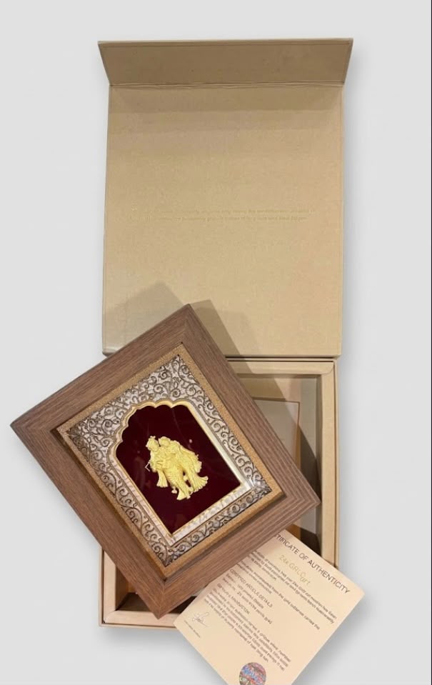 Wooden Frame - Radha Krishna