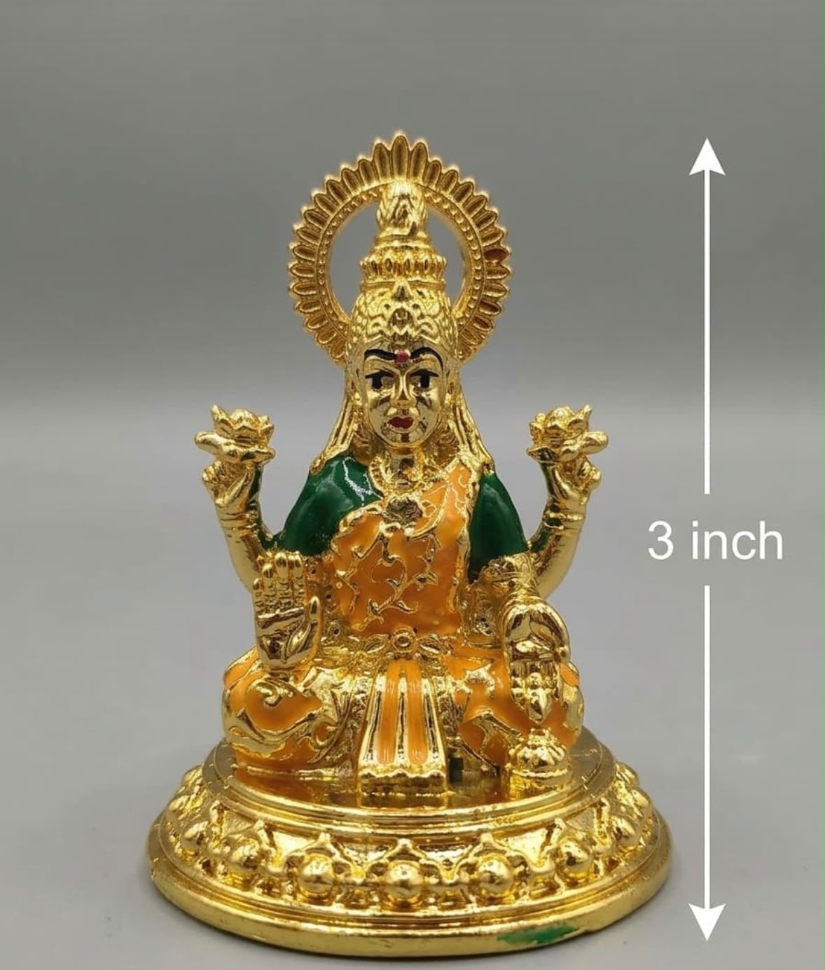 Laxmi Ji - Gold Plated Idol - 3inch