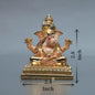Ganpati Dagdusheth For Car - Peach & Gold - Royal - 2.4x2.8Inch